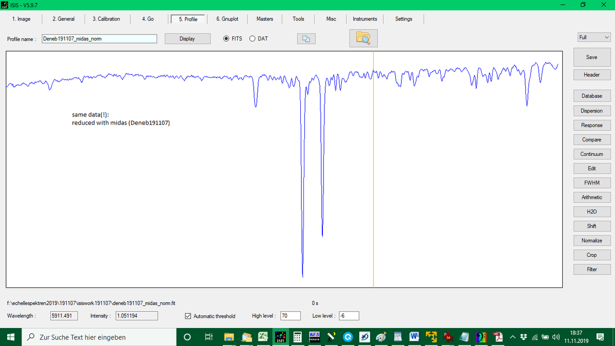 Denem191107_Na_midas.png (56.08 KiB) Viewed 8328 times no "waves" are to be seen in the continuum!