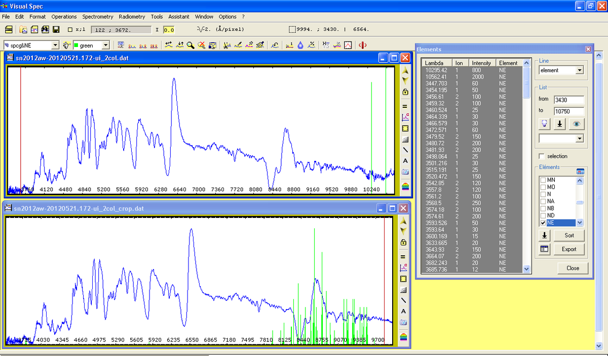 vspec_elements_display_bug.png (60.94 KiB) Viewed 5959 times shwoing bug when spectrum <10000A