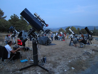 Champ de télescopes/spectrographes
